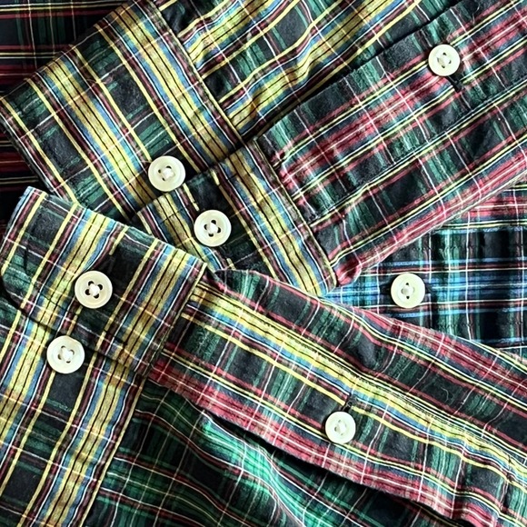 Retro vtg y2k‎ Polo Ralph Lauren classic fit men's button plaid  oxford colorful - Picture 6 of 11